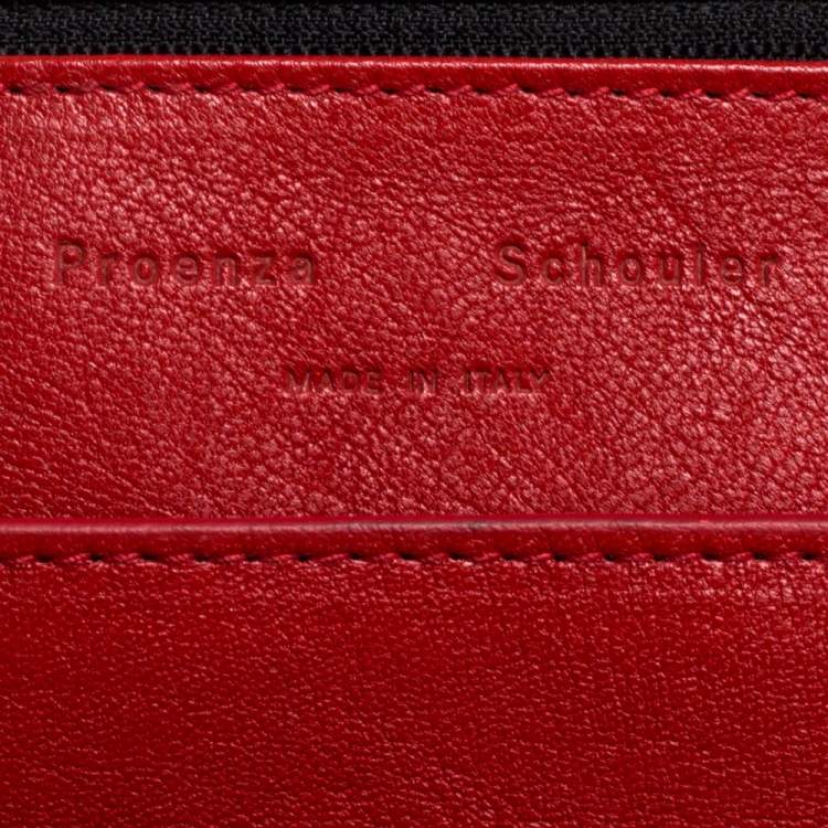 Pre Owned Proenza Schouler Red Leather Fringe PS1 Wallet On Chain