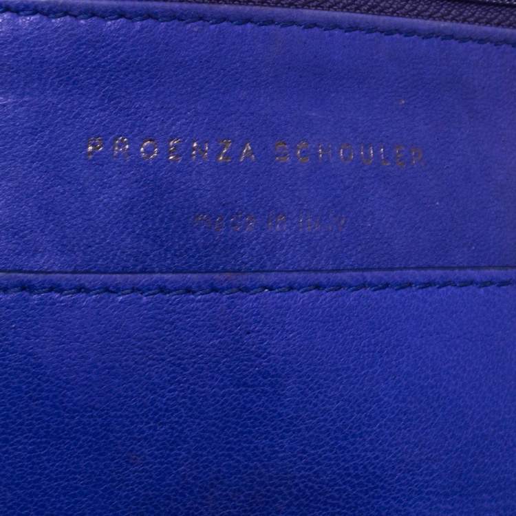 Pre Owned Proenza Schouler Blue Leather PS1 Wallet On Chain