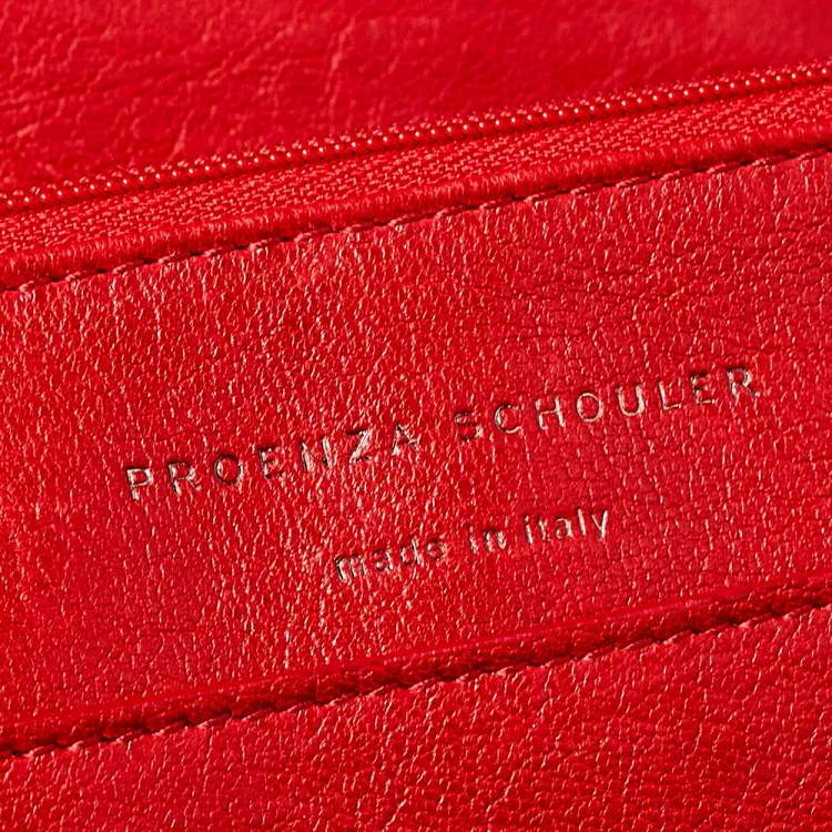 Pre Owned Proenza Schouler Red Leather PS1 Wallet On Chain