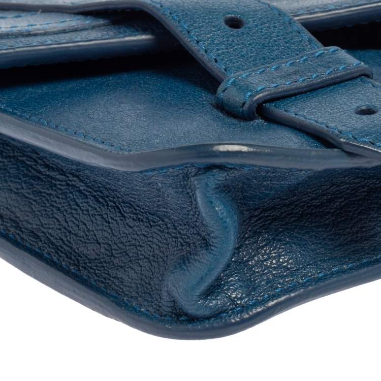 Pre Owned Proenza Schouler Blue Leather PS1 Crossbody Bag