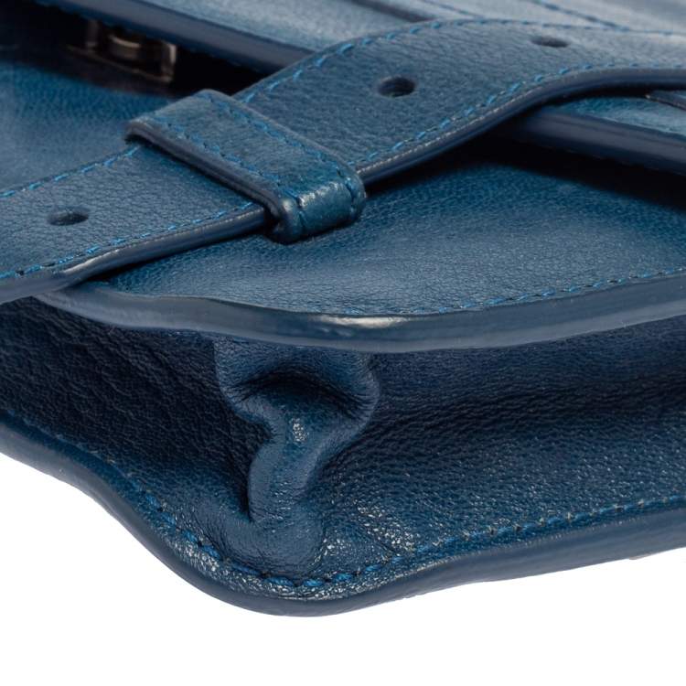 Pre Owned Proenza Schouler Blue Leather PS1 Crossbody Bag
