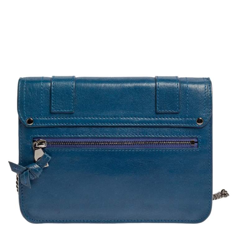 Pre Owned Proenza Schouler Blue Leather PS1 Crossbody Bag