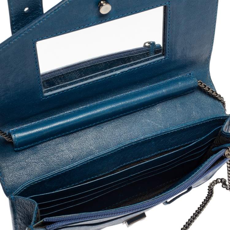 Pre Owned Proenza Schouler Blue Leather PS1 Crossbody Bag