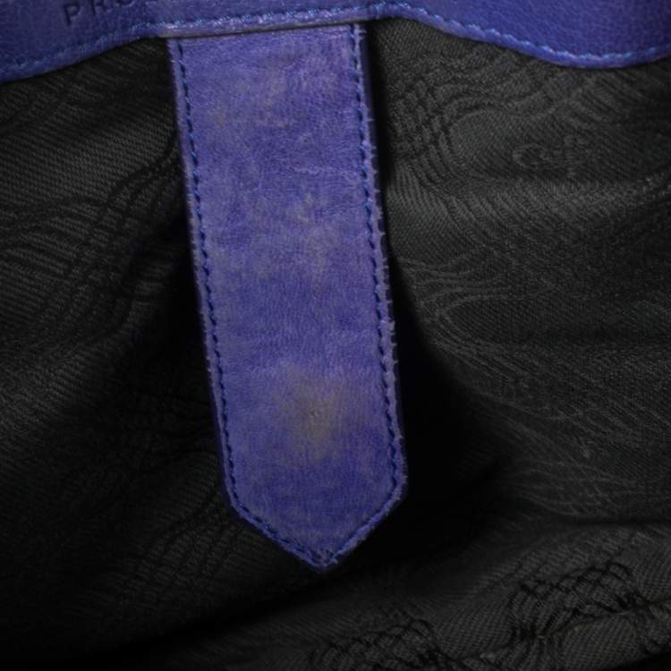 Pre Owned Proenza Schouler Purple Leather Large PS1 Top Handle Bag