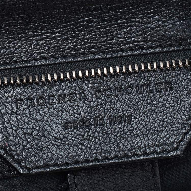 Pre Owned Proenza Schouler Black Leather Large PS1 Top Handle Bag