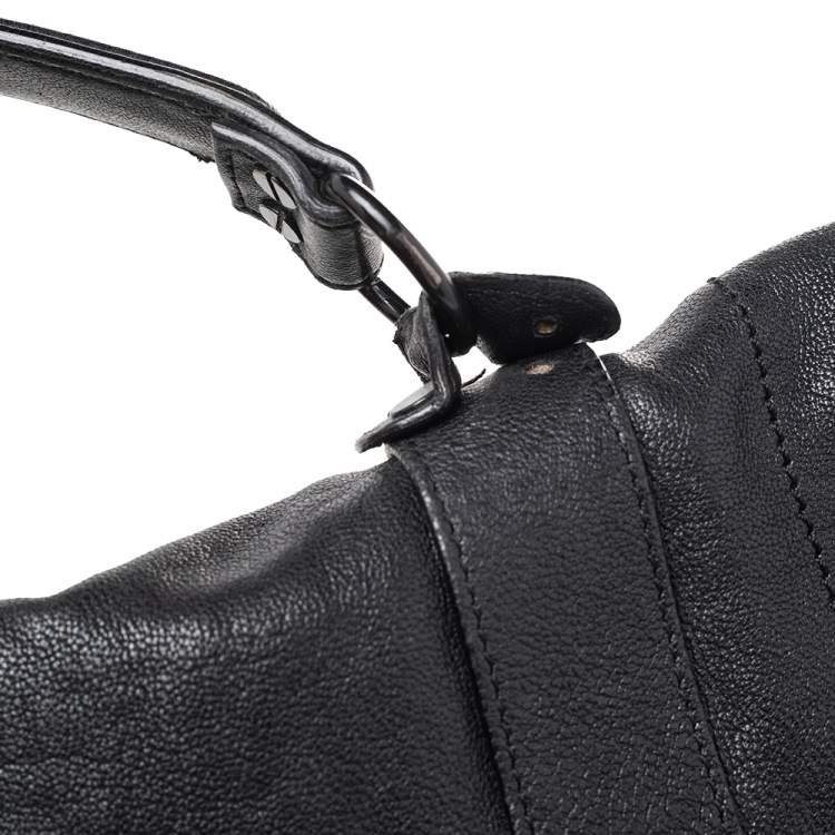 Pre Owned Proenza Schouler Black Leather Large PS1 Top Handle Bag