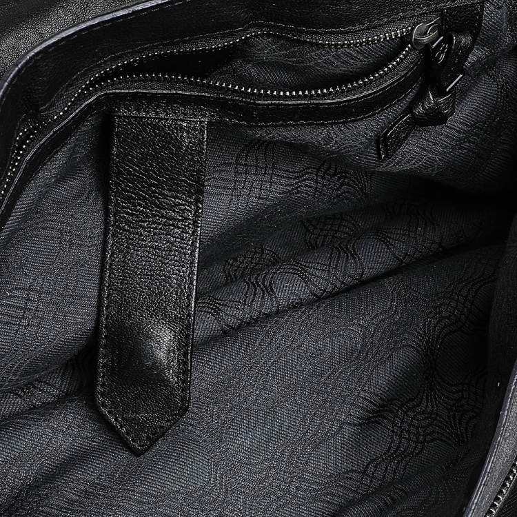 Pre Owned Proenza Schouler Black Leather Large PS1 Top Handle Bag
