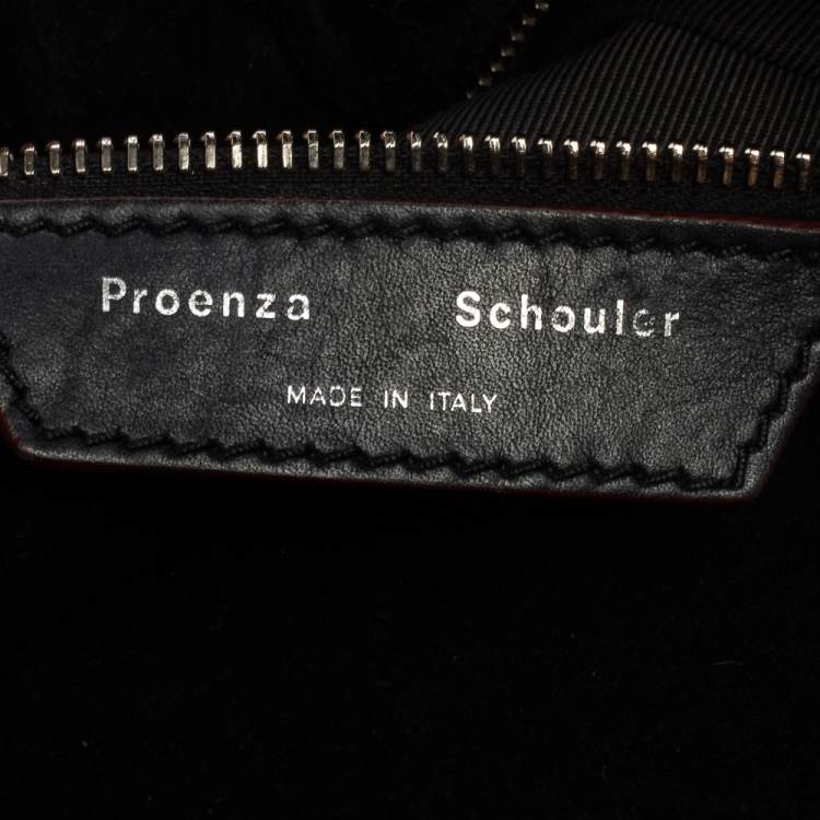 Pre Owned Proenza Schouler Black Leather Tassel Shopper Tote
