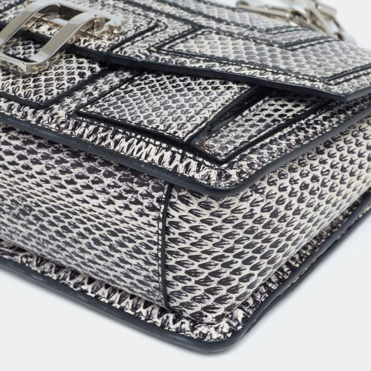 Pre Owned Proenza Schouler Black/White Python Hava Chain Bag