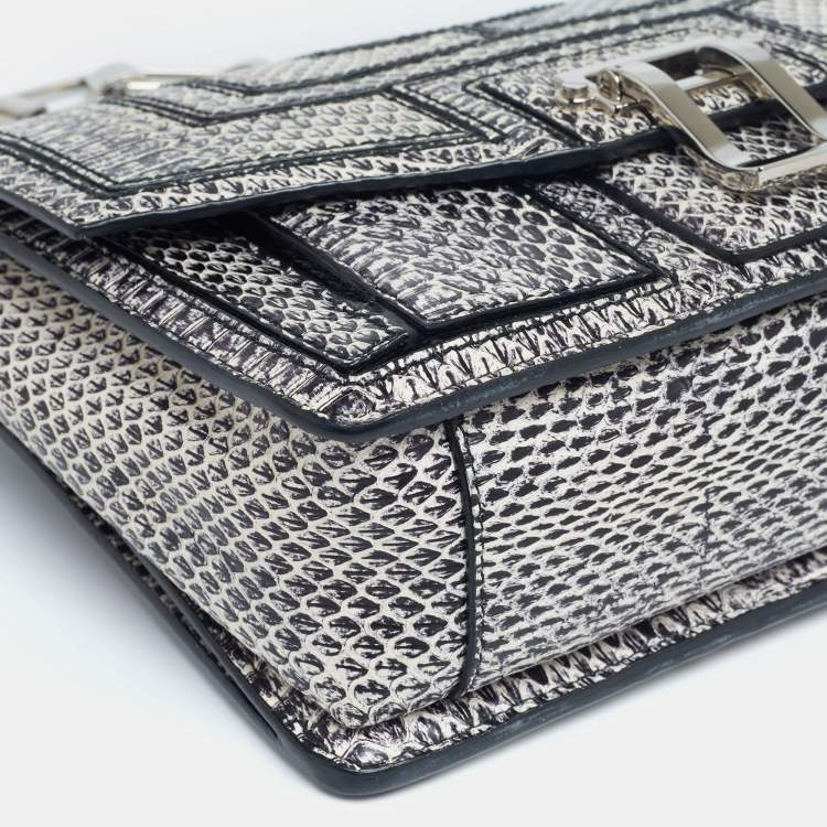Pre Owned Proenza Schouler Black/White Python Hava Chain Bag
