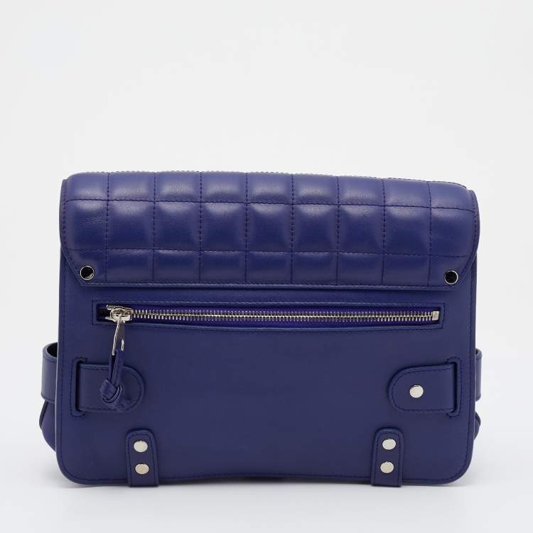 Pre Owned Proenza Schouler Blue Quilted Leather BG 111th Anniversary PS11 Shoulder Bag