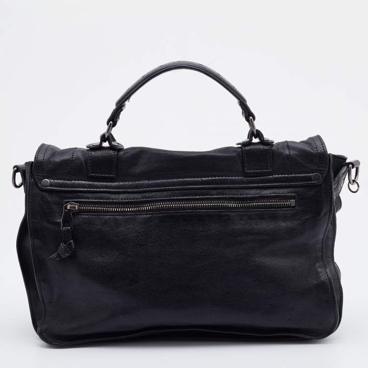 Pre Owned Proenza Schouler Black Leather PS1 Satchel