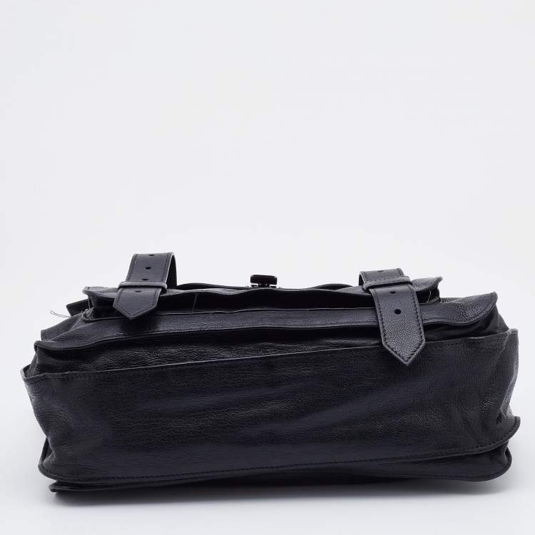 Pre Owned Proenza Schouler Black Leather PS1 Satchel