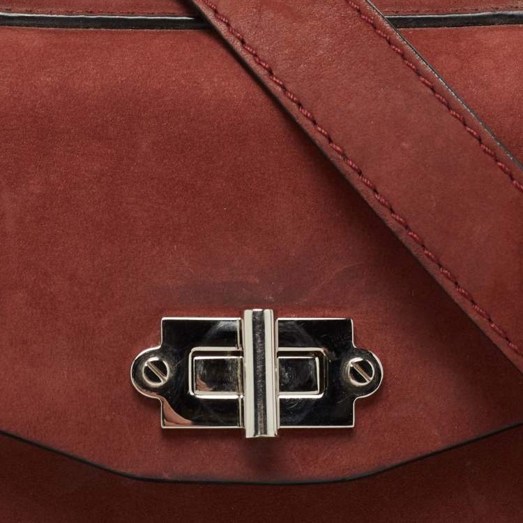 Pre Owned Proenza Schouler Brown Suede and Leather Small Hava Top Handle Bag