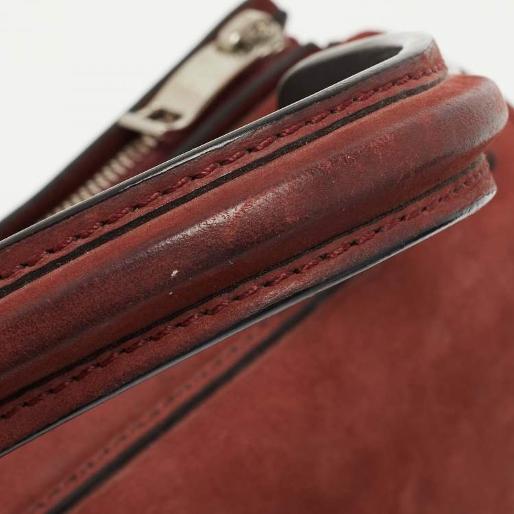 Pre Owned Proenza Schouler Brown Suede and Leather Small Hava Top Handle Bag