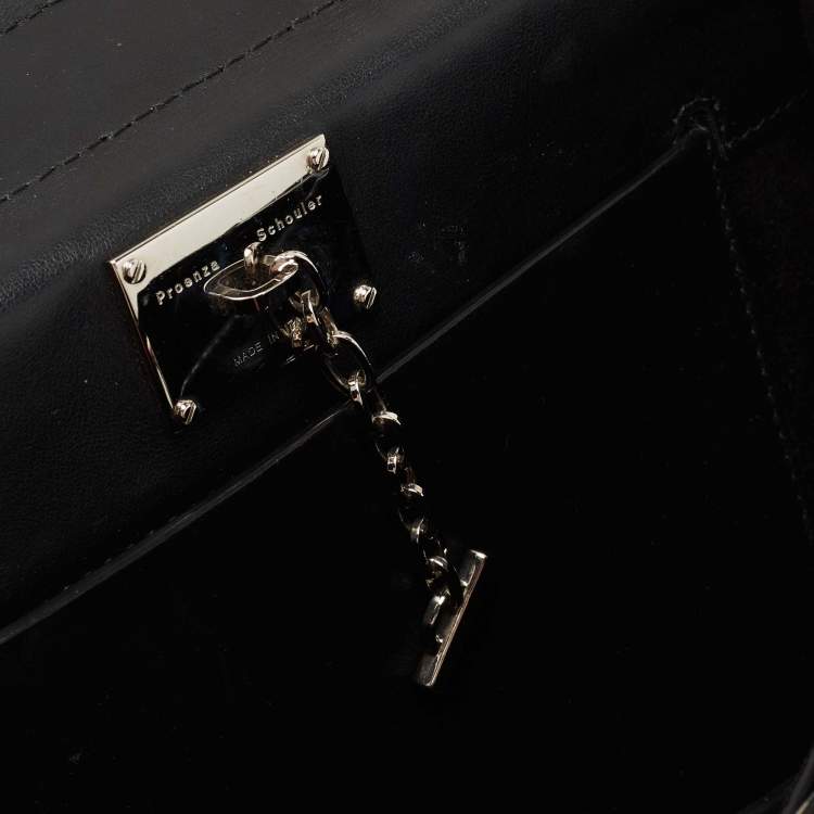 Pre Owned Proenza Schouler Brown Suede and Leather Small Hava Top Handle Bag