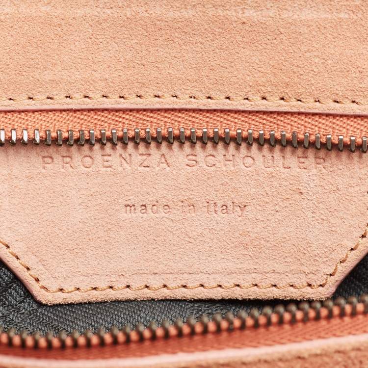 Pre Owned Proenza Schouler Beige Suede Large PS1 Top Handle Bag