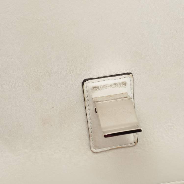 Pre Owned Proenza Schouler White/Metallic Leather Clutch