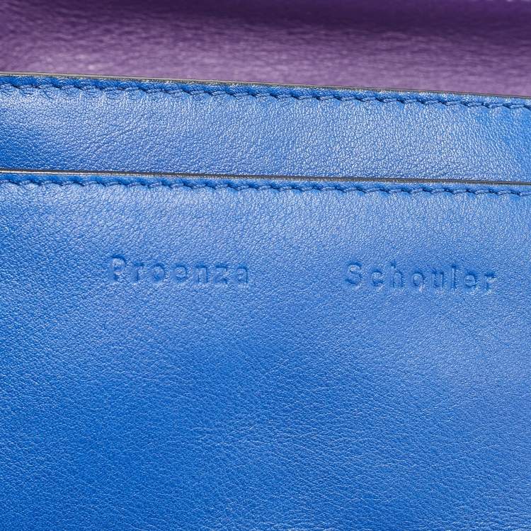 Pre Owned Proenza Schouler Blue/Purple  Leather PS Courier Shoulder Bag
