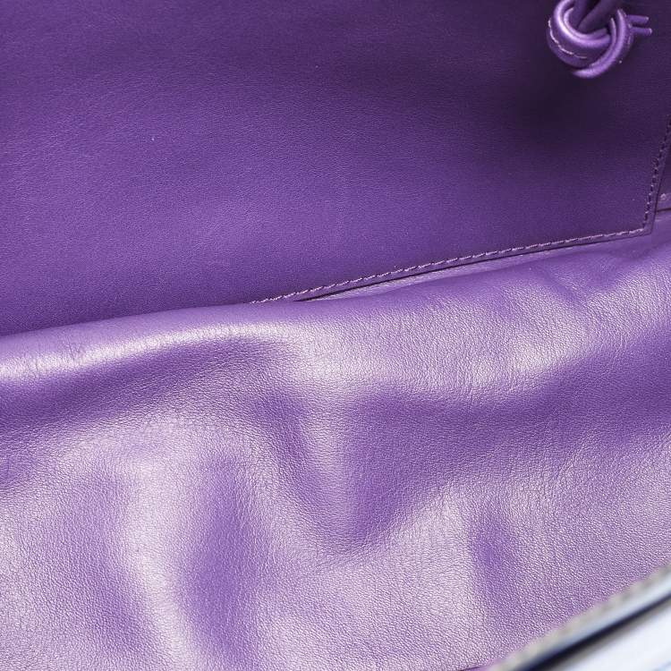 Pre Owned Proenza Schouler Blue/Purple  Leather PS Courier Shoulder Bag