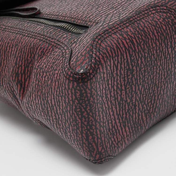 Pre Owned 3.1 Phillip Lim Burgundy/Black Textured Leather Pashli Backpack