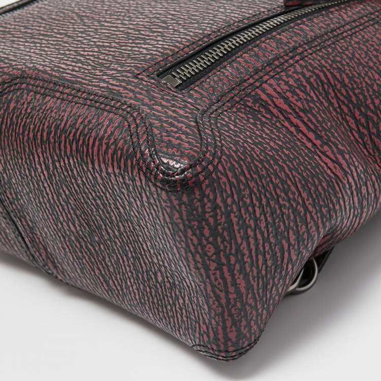 Pre Owned 3.1 Phillip Lim Burgundy/Black Textured Leather Pashli Backpack
