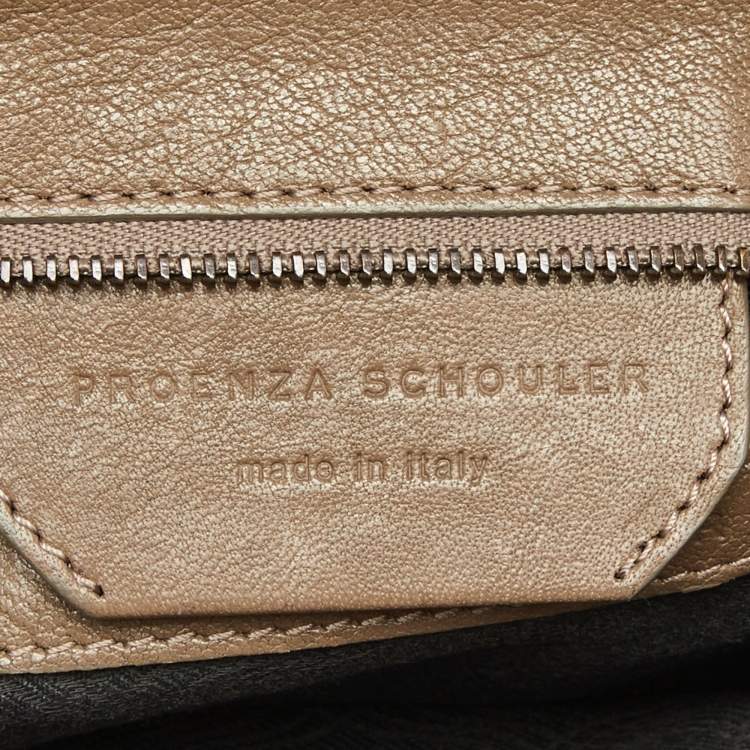 Pre Owned Proenza Schouler Beige Leather Flap PS1 Clutch