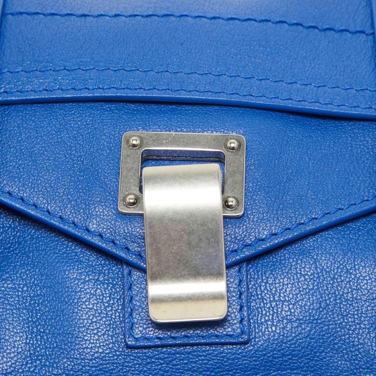 Pre Owned Proenza Schouler Blue Leather Mini PS1 Crossbody Bag