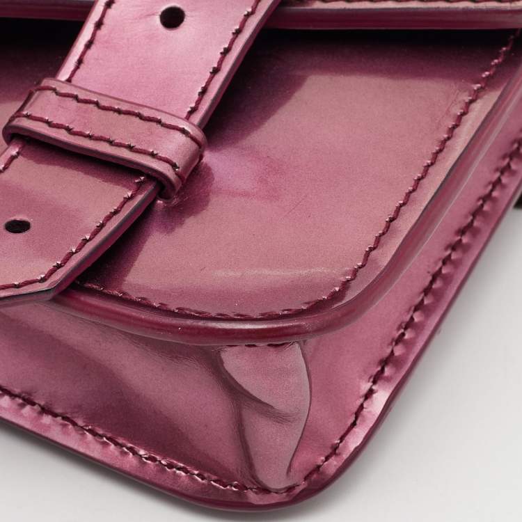 Pre Owned Proenza Schouler Purple Patent Leather Mini PS1 Crossbody Bag