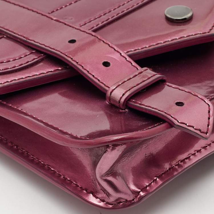 Pre Owned Proenza Schouler Purple Patent Leather Mini PS1 Crossbody Bag