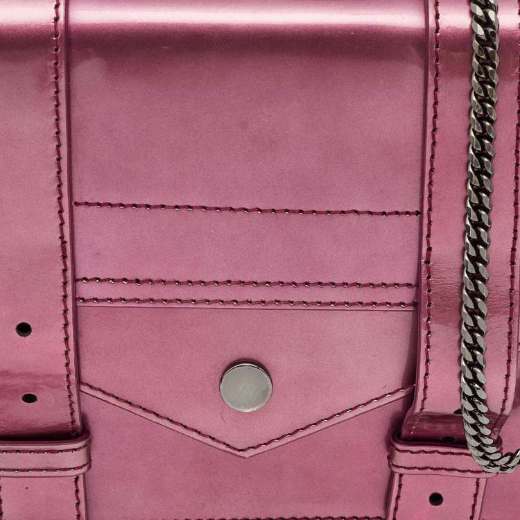 Pre Owned Proenza Schouler Purple Patent Leather Mini PS1 Crossbody Bag