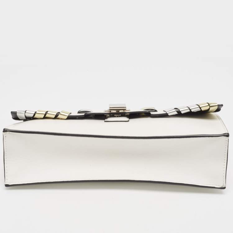 Pre Owned Proenza Schouler White/Metallic Leather Clutch