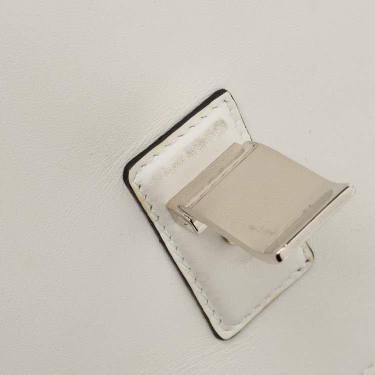 Pre Owned Proenza Schouler White/Metallic Leather Clutch