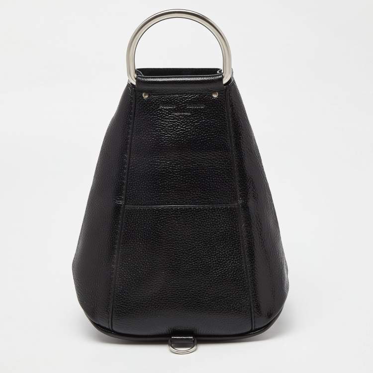 Pre Owned Proenza Schouler Black Vertical Zip Convertible Top Handle Bag