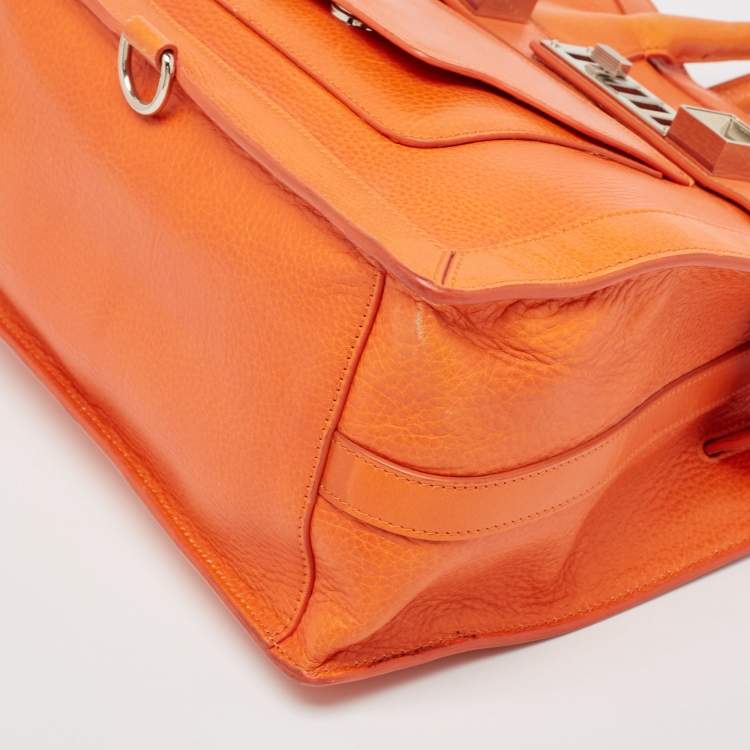 Pre Owned Proenza Schouler Orange Leather PS11 Tote