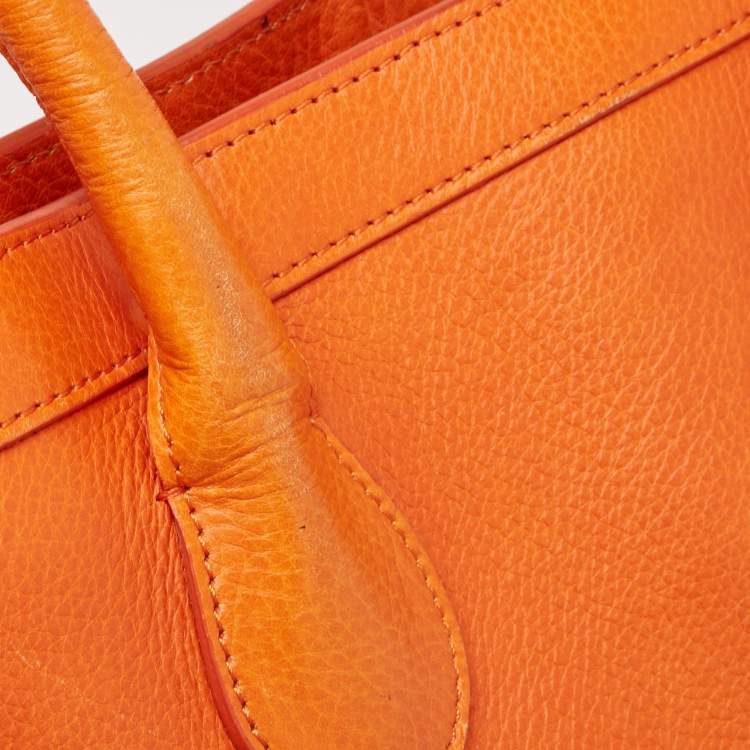 Pre Owned Proenza Schouler Orange Leather PS11 Tote