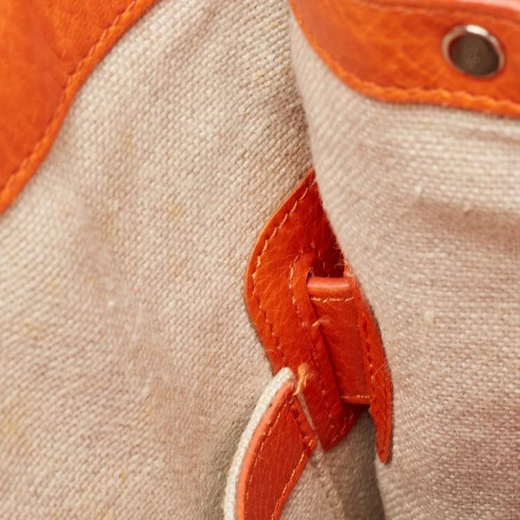 Pre Owned Proenza Schouler Orange Leather PS11 Tote