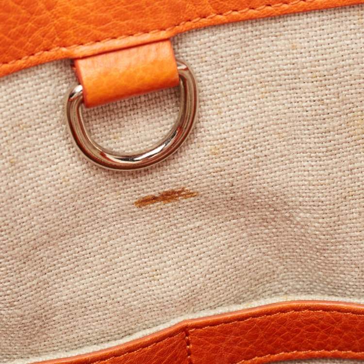 Pre Owned Proenza Schouler Orange Leather PS11 Tote