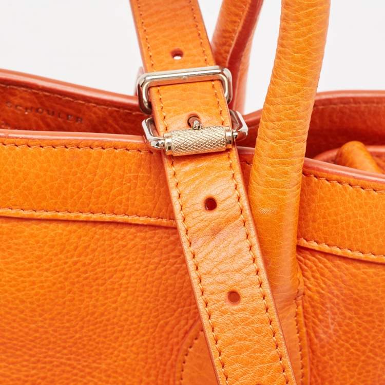 Pre Owned Proenza Schouler Orange Leather PS11 Tote