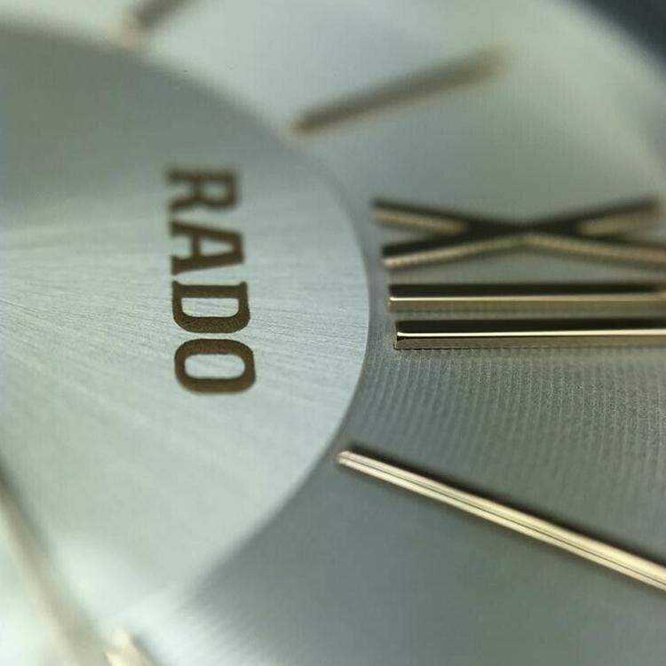 Pre Owned Rado Silver Two-Tone Stainless Steel Coupole R22852023 Unisex Wristwatch 36 mm