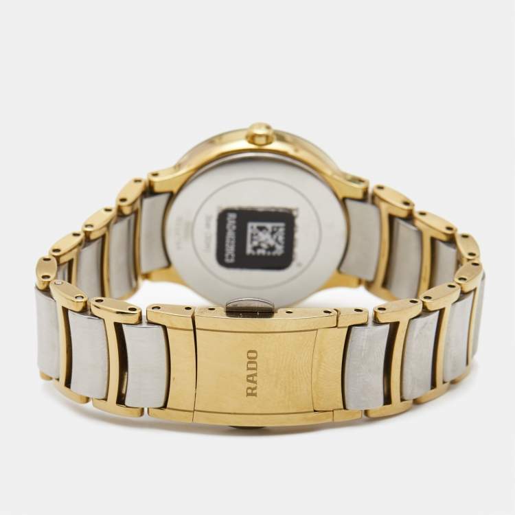 Pre Owned Rado Silver Two-Tone Stainless Steel Centrix R30932103 Women's Wristwatch 28 mm