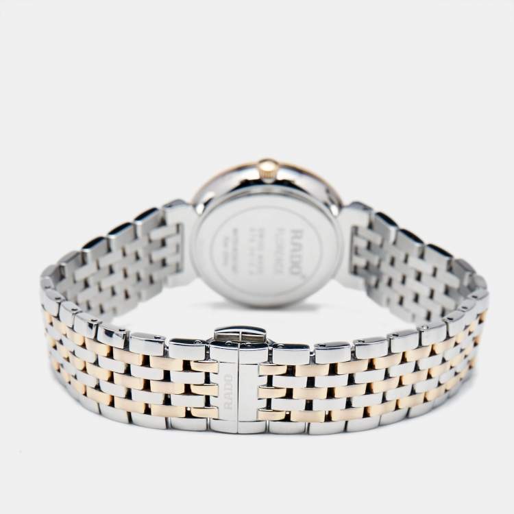 Pre Owned Rado Brown Diamond Two-Tone Stainless Steel Florence R48913763 Women's Wristwatch 30 mm