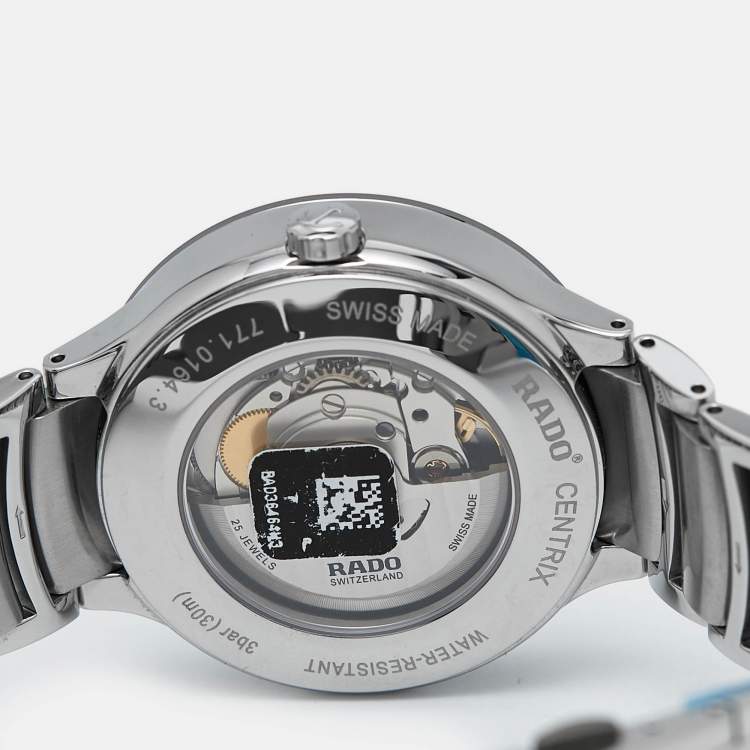 Pre Owned Rado Silver Stainless Steel Centrix UTC R30164013 Men's Wristwatch 40 mm