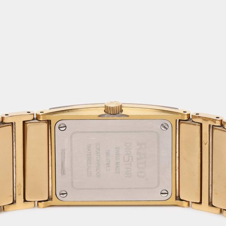Pre Owned Rado Champnge Gold Plated Stainless Steel Integral  R20791732 Women's Wristwatch 24 mm