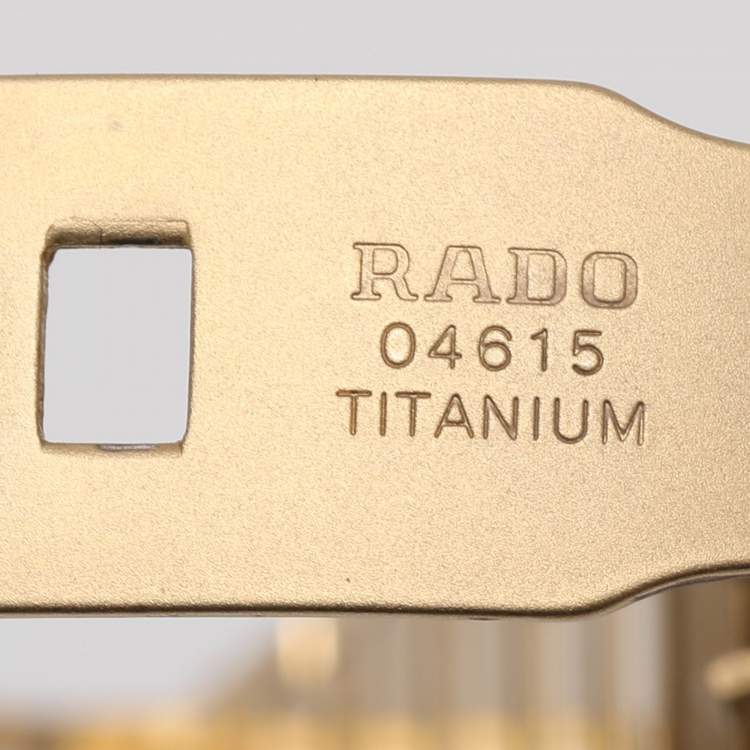 Pre Owned Rado Champnge Gold Plated Stainless Steel Integral  R20791732 Women's Wristwatch 24 mm