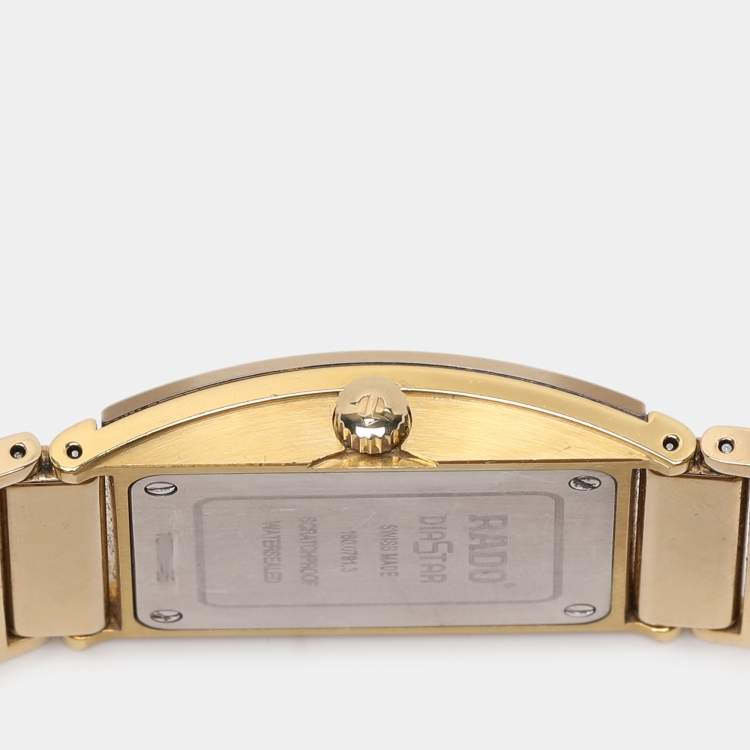 Pre Owned Rado Champnge Gold Plated Stainless Steel Integral  R20791732 Women's Wristwatch 24 mm