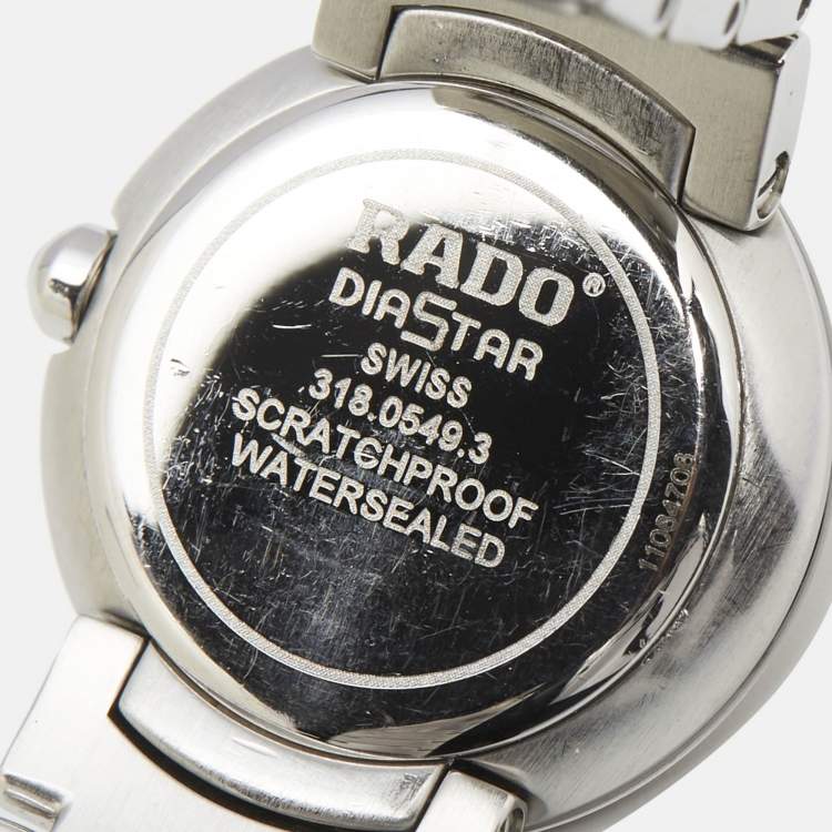 Pre Owned Rado Silver Stainless Steel Diastar 318.0549.3 Women's Wristwatch 23 mm