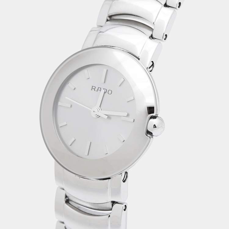 Pre Owned Rado Silver Stainless Steel Diastar 318.0549.3 Women's Wristwatch 23 mm
