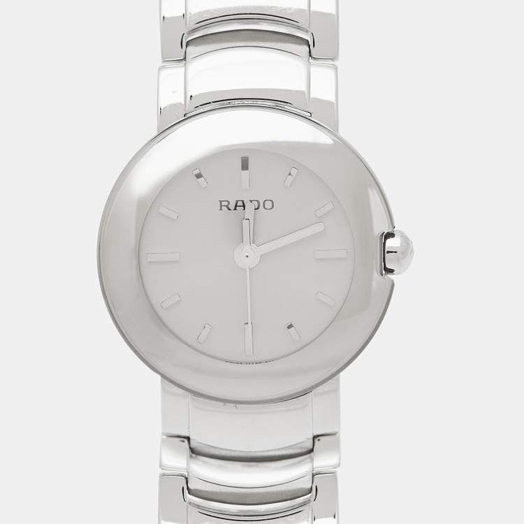 Pre Owned Rado Silver Stainless Steel Diastar 318.0549.3 Women's Wristwatch 23 mm