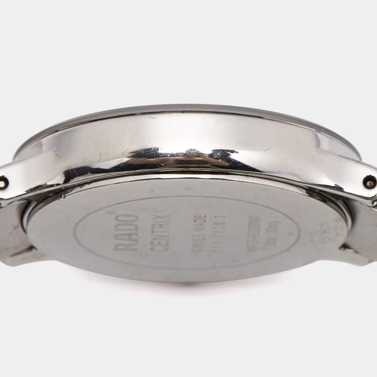 Pre Owned Rado Mother Of Pearl Diamond Stainless Steel Centrix 111.0928.3 Women's Wristwatch 28 mm